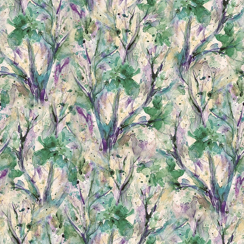 Jardín acuarela verde