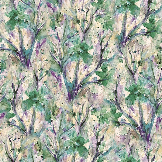 Jardín acuarela verde